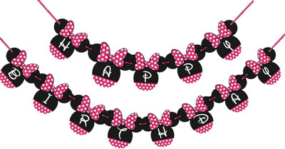 

Boston creative company Minnie Mouse Banner Birthday | happy birthday banner| Minnie Mouse Party Favors | Card Stock Banner | Minnie Mouse Theme Birthday Party Supplies Banner(8.6 ft, Pack of 1)