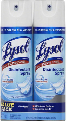 

Lysol Disinfectant Spray, Crisp Linen Crisp Linen(1123 ml, Pack of 2)
