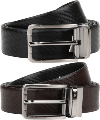 

Tommy Hilfiger Men Formal Black, Brown Genuine Leather Reversible Belt