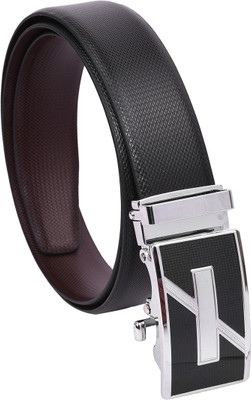 

B&W Men Formal Black Genuine Leather Reversible Belt