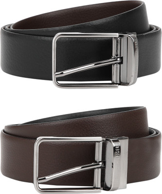 

Tommy Hilfiger Men Formal Black, Brown Genuine Leather Reversible Belt