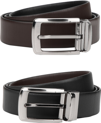 

Tommy Hilfiger Men Formal Black, Brown Genuine Leather Reversible Belt