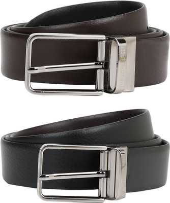 

Tommy Hilfiger Men Formal Black, Brown Genuine Leather Reversible Belt