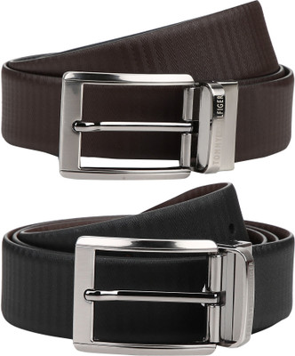 

Tommy Hilfiger Men Formal Black, Brown Genuine Leather Reversible Belt