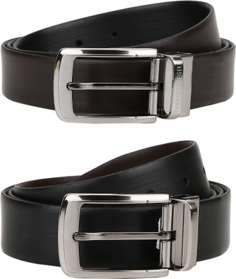 

Tommy Hilfiger Men Formal Black, Brown Genuine Leather Reversible Belt