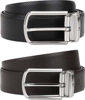 

Tommy Hilfiger Men Formal Black, Brown Genuine Leather Reversible Belt