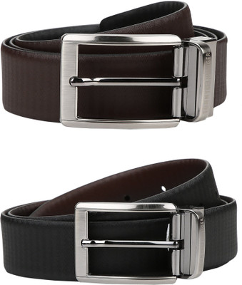 

Tommy Hilfiger Men Formal Black, Brown Genuine Leather Reversible Belt
