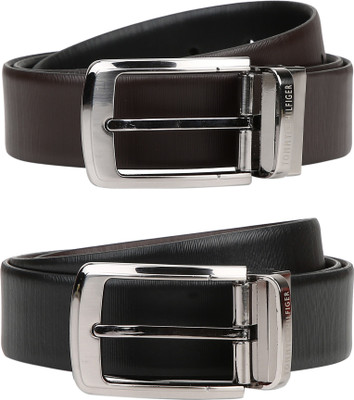 

Tommy Hilfiger Men Formal Black, Brown Genuine Leather Reversible Belt