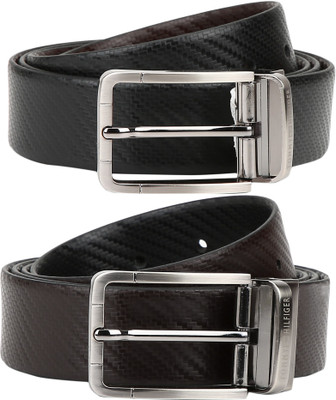 

Tommy Hilfiger Men Formal Black, Brown Genuine Leather Reversible Belt