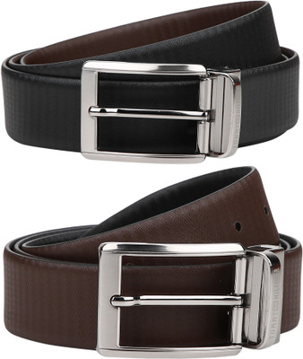 

Tommy Hilfiger Men Formal Black, Brown Genuine Leather Reversible Belt
