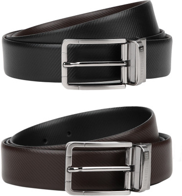 

Tommy Hilfiger Men Formal Black, Brown Genuine Leather Reversible Belt
