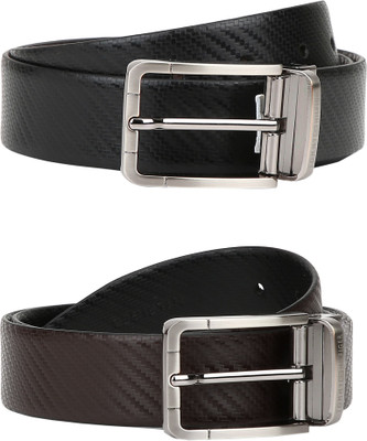 

Tommy Hilfiger Men Formal Black, Brown Genuine Leather Reversible Belt