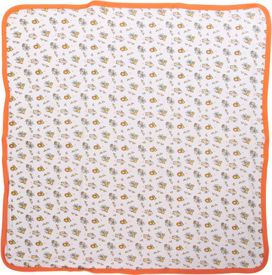 

MeeMee Printed  Hooded Baby Blanket(Cotton, Orange