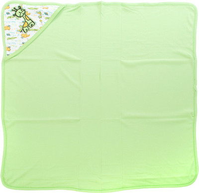 

MeeMee Printed  Hooded Baby Blanket(Cotton, Green
