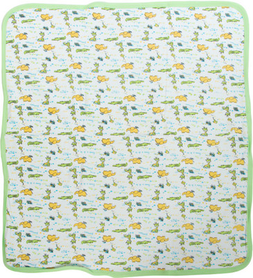 

MeeMee Printed  Hooded Baby Blanket(Cotton, Green