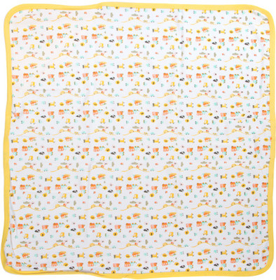 

MeeMee Printed  Hooded Baby Blanket(Cotton, Yellow