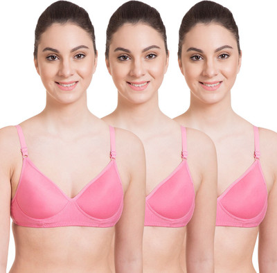 KOMLI by Belle Lingeries Light Padded Full Coverage Wirefree Bra Women Full Coverage Lightly Padded Bra(Pink)