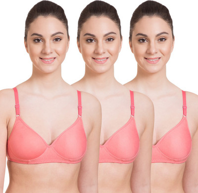 KOMLI by Belle Lingeries Light Padded Full Coverage Wirefree Bra Women Full Coverage Lightly Padded Bra(Pink)