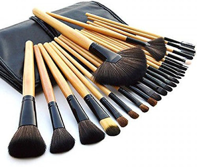 

Zafosstore Makeup Brush Set, 24 Pieces with Black PU Leather Case(Pack of 24)