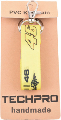

Techpro Yellow Colour Valentino Rossi Dr 46 ID tag Locking Key Chain(Multicolor)