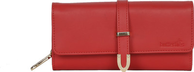 

Butterflies Casual Red Clutch