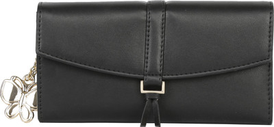 

Butterflies Casual Black Clutch