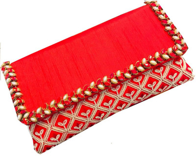 

Craftbazaar Party Red Clutch