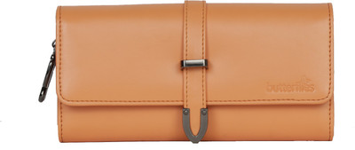 

Butterflies Casual Orange Clutch