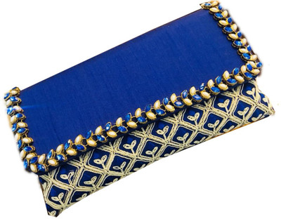 

Craftbazaar Party Blue Clutch