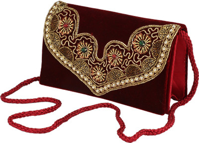 

HimalayaHandicraft Party Red Clutch