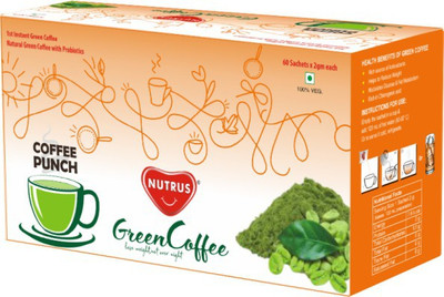 Nutrus Green coffee 60's punch Instant Coffee(120 g, Green Coffee Flavoured)
