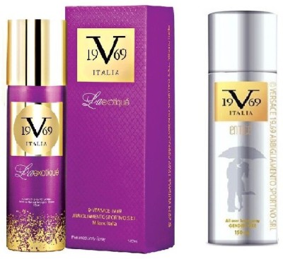 

Versace LA Exotique Perfumed Spray 150 ml With Entice All Over Body Spray 150 ml(Set of 2)