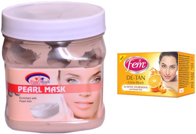 

Pink Root Pearl Mask 500ml and FEM DE-TAN Crème Bleach(Set of 2)