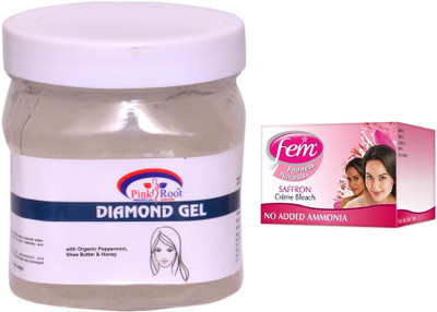 

Pink Root Diamond Gel 500ml and FEM Saffron Crème Bleach(Set of 2)