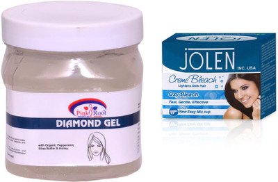 

Pink Root Diamond Gel 500ml and JOLEN Oxy Bleach Crème 35g(Set of 2)