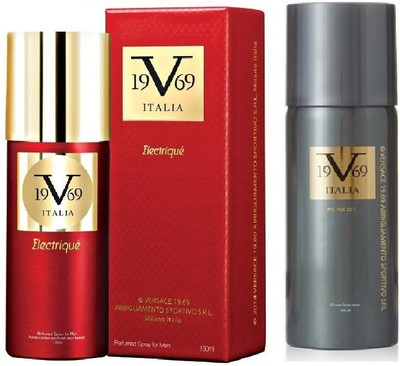 

Versace Electrique Perfumed Spray 150 ml With Play On All Over Body Spray 150 ML(Set of 2)