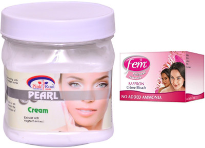 

Pink Root Pearl Cream 500ml and FEM Saffron Crème Bleach(Set of 2)