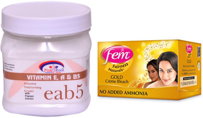 

Pink Root Vitamin eab5 Cream 500ml and FEM Gold Crème Bleach(Set of 2)