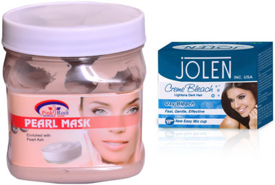 

Pink Root Pearl Mask 500ml and JOLEN Oxy Bleach Crème 35g(Set of 2)