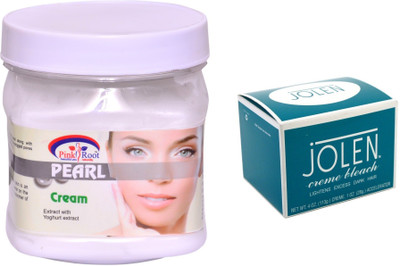 

Pink Root Pearl Cream 500ml and JOLEN Crème Bleach 18g(Set of 2)