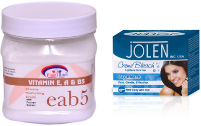 

Pink Root Vitamin eab5 Cream 500ml and JOLEN Oxy Bleach Crème 35g(Set of 2)