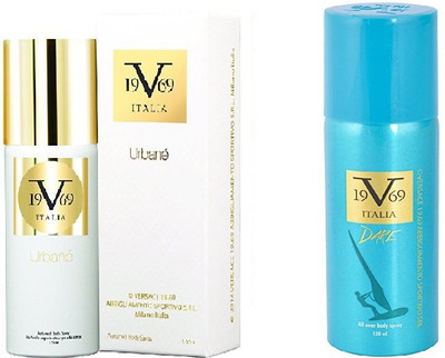 Versace Urbane Perfumed Spray 150 ml With Dare All Over Body Spray 150 ml(Set of 2)