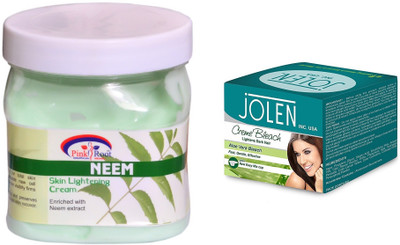 

Pink Root Neem Cream 500ml and JOLEN Aloe Vera Bleach Crème 18g(Set of 2)