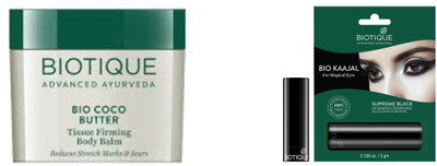 

Biotique Bio Coco Butter Anti Stretch Mark Cream 50 gm (Pack of 2) Almond Eye Kajal 3 gm (Pack of 1)(Set of 1)