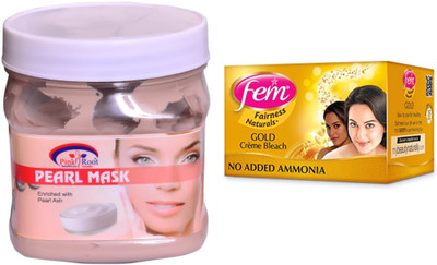

Pink Root Pearl Mask 500ml and FEM Gold Crème Bleach(Set of 2)