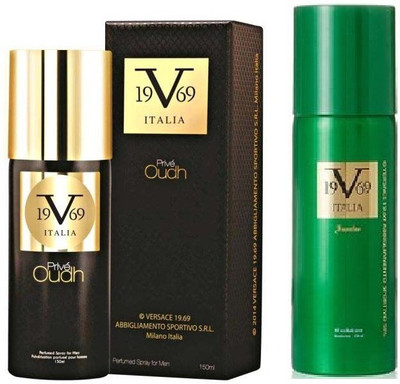 

Versace Prive Oudh Perfumed Spray 150 ml With Impulse All Over Body Spray 150 ml(Set of 2)