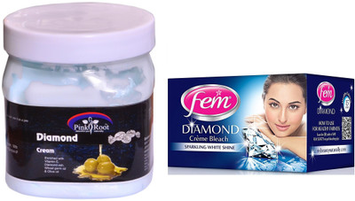 

Pink Root Diamond Cream 500ml and FEM Diamond Crème Bleach(Set of 2)