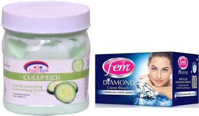 

Pink Root Cucumber Cream 500ml and FEM Diamond Crème Bleach(Set of 2)