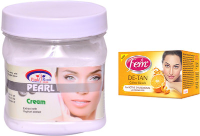 

Pink Root Pearl Cream 500ml and FEM DE-TAN Crème Bleach(Set of 2)
