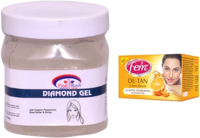 

Pink Root Diamond Gel 500ml and FEM DE-TAN Crème Bleach(Set of 2)